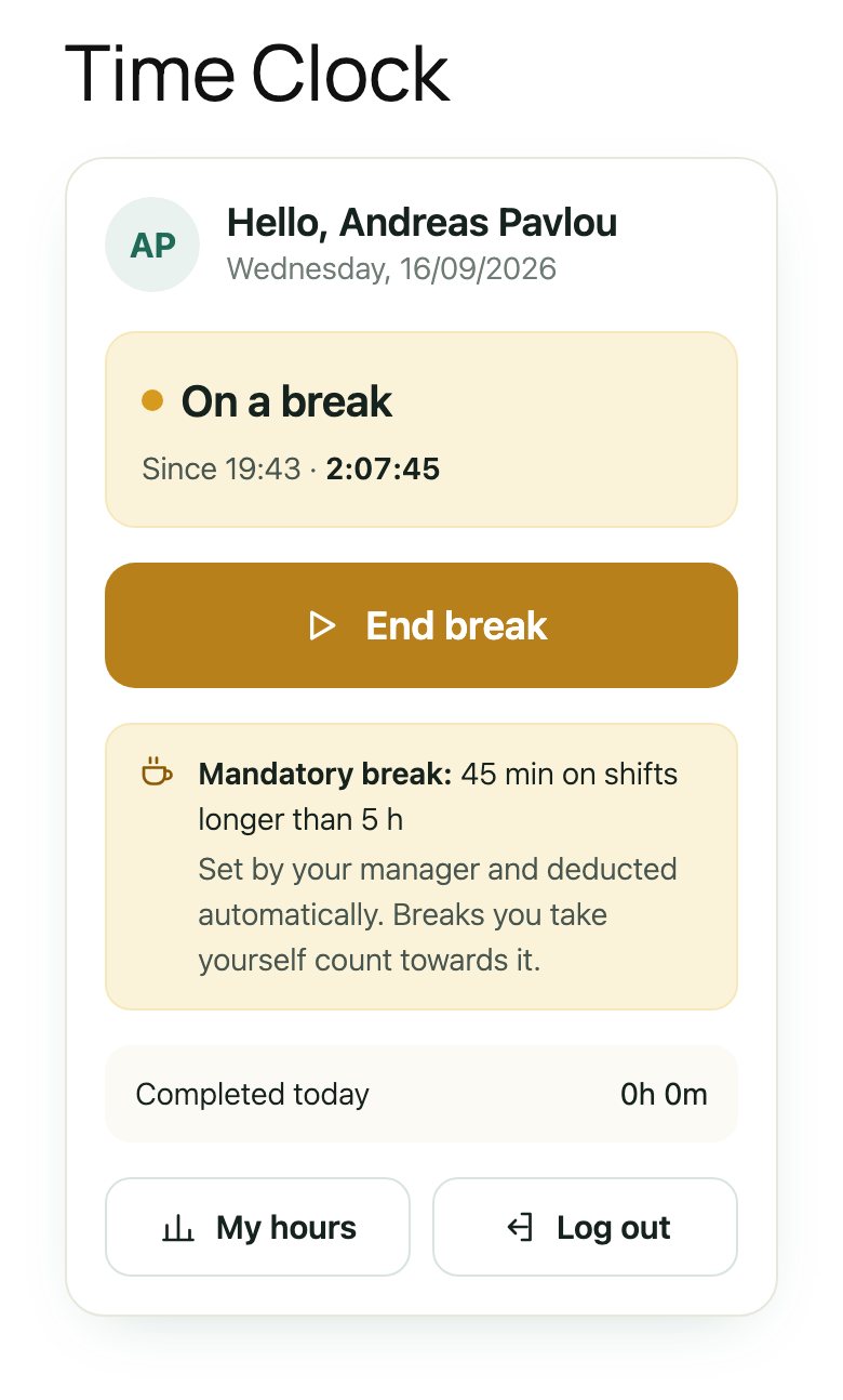 Time Clock documentation 1.0.2 (en) break-phone