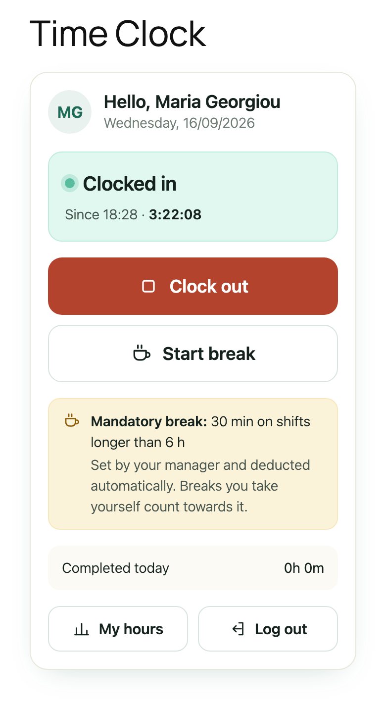 Time Clock documentation 1.0.2 (en) clock-phone